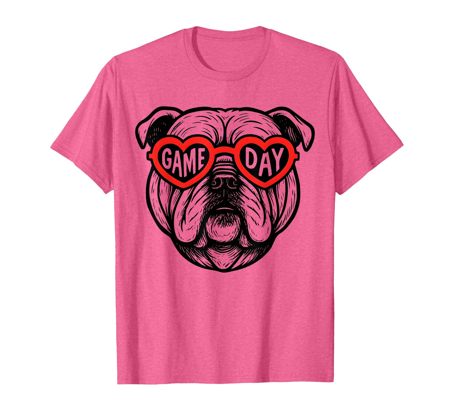 Vintage Bulldogs Heart Retro Game Day Gift for Men Women Kid T-Shirt