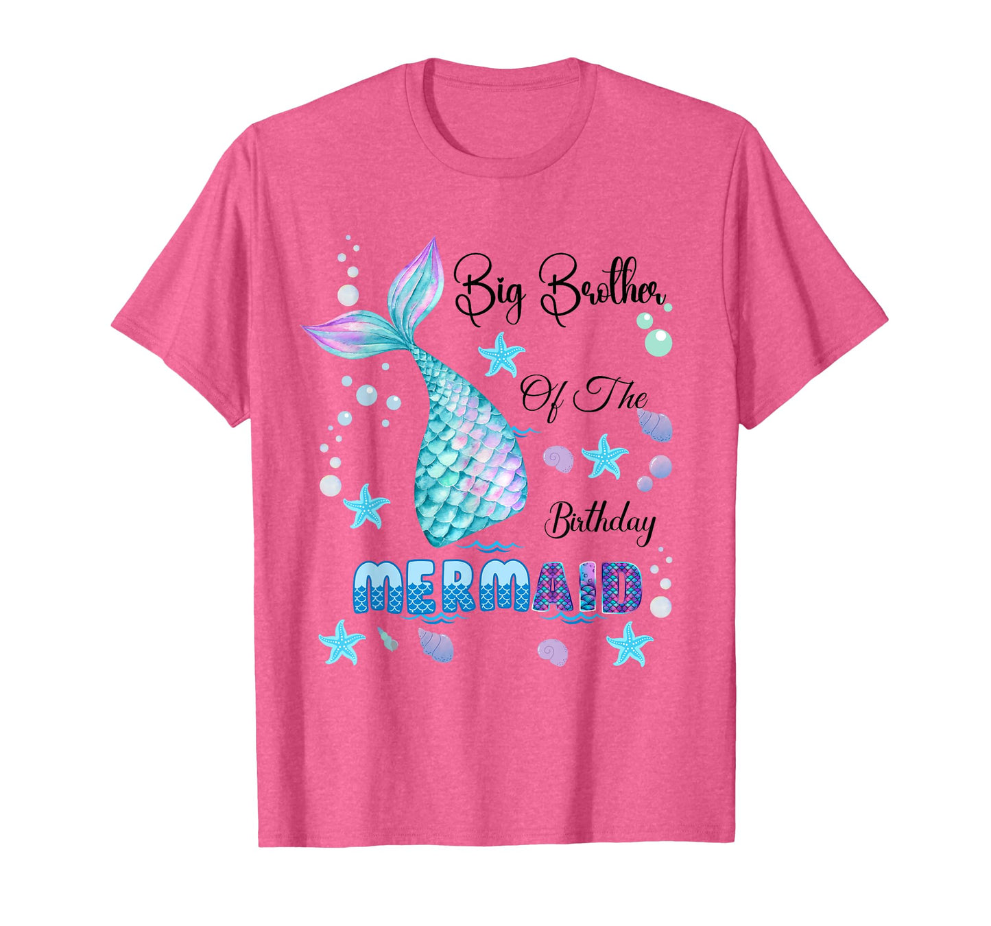 Big Brother Of The Birthday Mermaid Bday Party Mermaid Kids T-Shirt