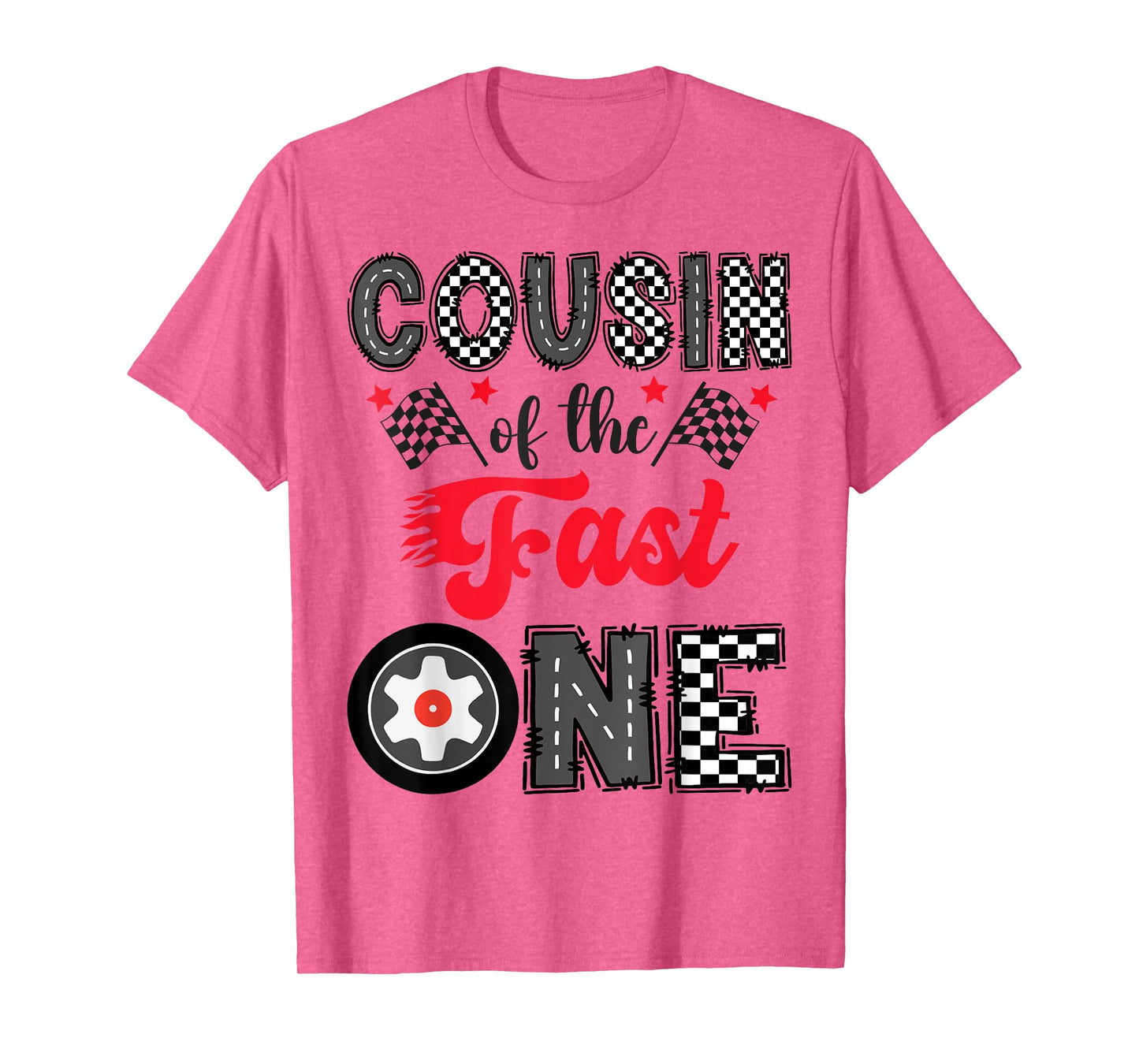 Cousin Of The Fast One Car Racing 1St Birthday Boy T-Shirt
