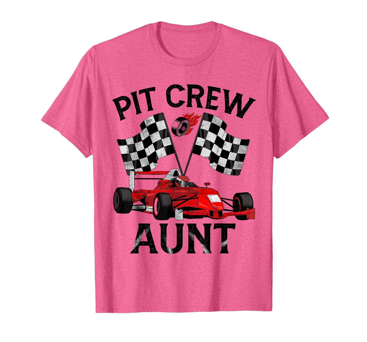 Pit Crew Aunt Race Car Birthday Party Racing Family T-Shirt