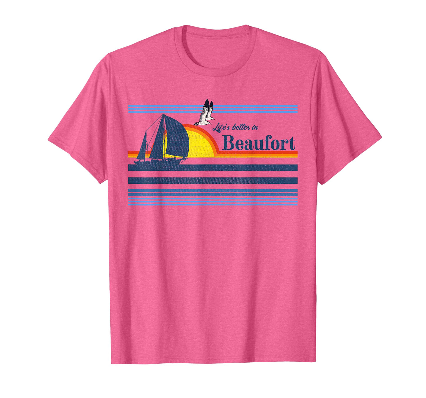 Beaufort North South Carolina NC SC Gift Beach Retro Vintage T-Shirt