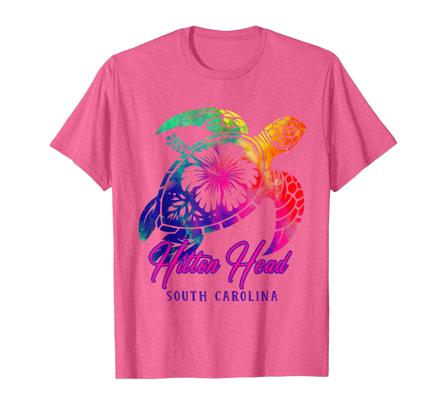Hilton Head Tie Dye Sea Turtle Hibiscus South Carolina 2025 T-Shirt