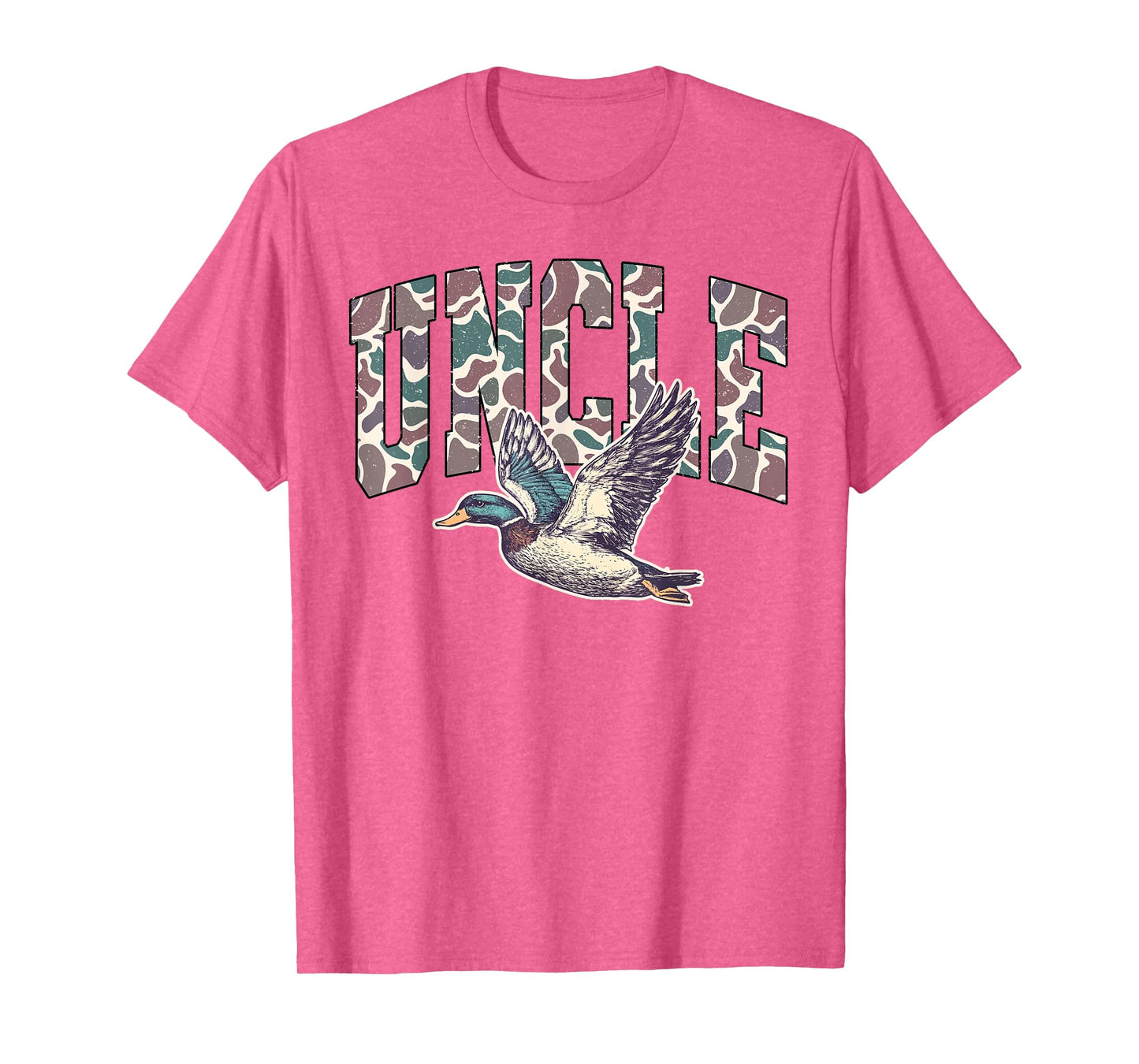 Retro Hunting Uncle Waterfowl Duck Camouflage Camo Duck Dove T-Shirt