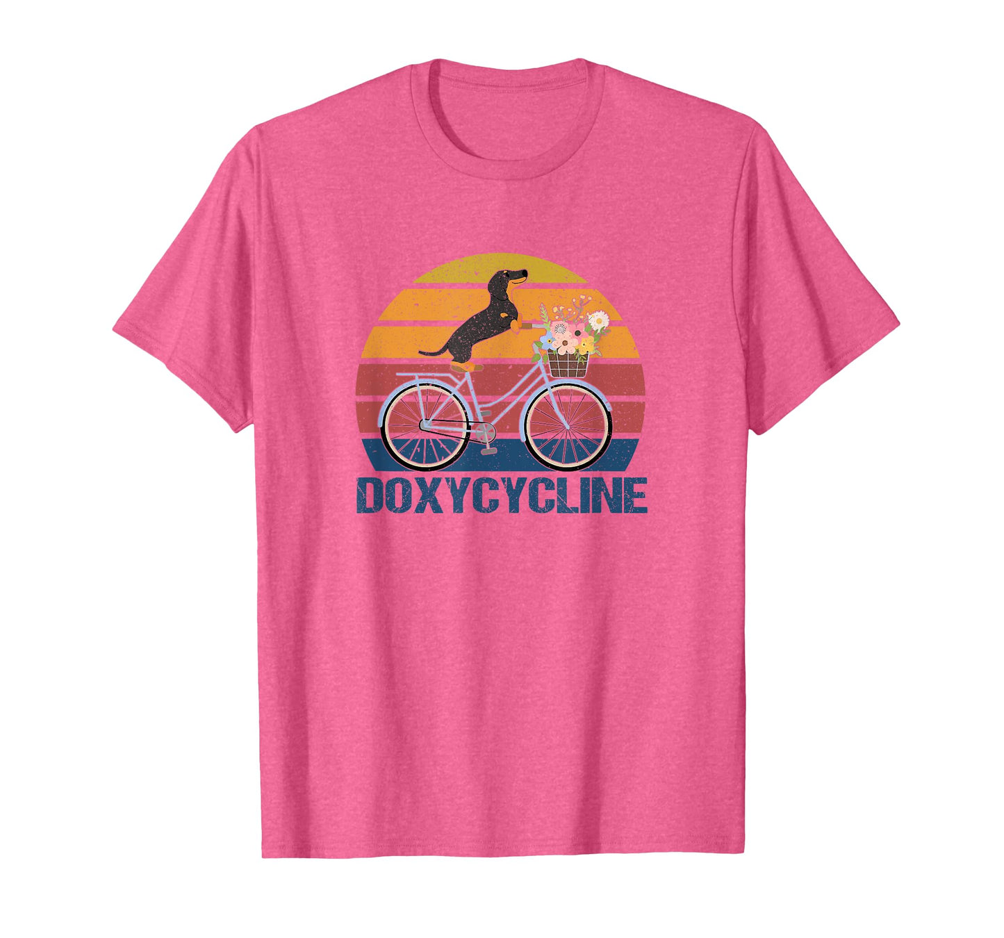 Doxycycline Funny Dachshund Cycle T-Shirt