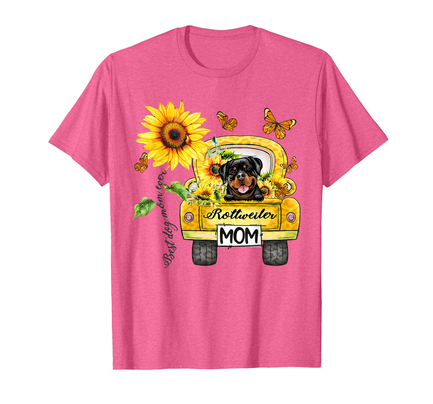 Rottweiler Mom Sunflower Best Dog Mom Ever Mother's Day Men Women Kids T-Shirt