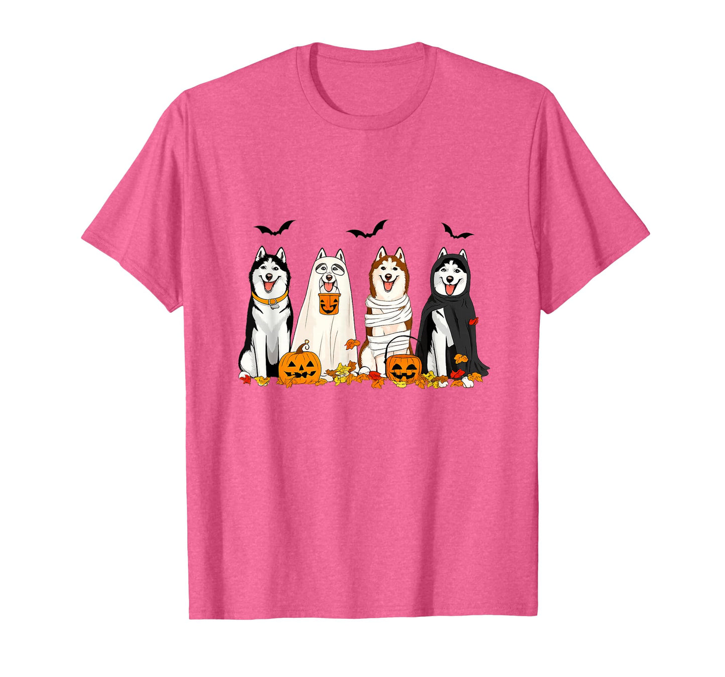 Husky Ghost Dogs Halloween Dog Lovers T-Shirt