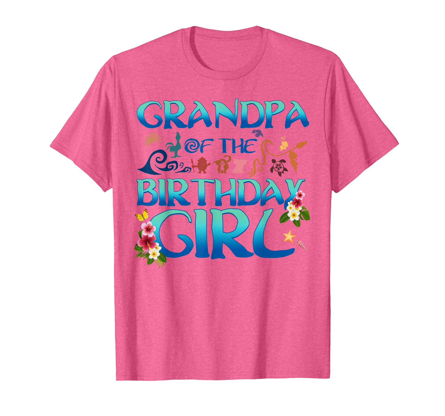 Grandpa Of The Birthday Girl Cute Oceania Adventure Family T-Shirt