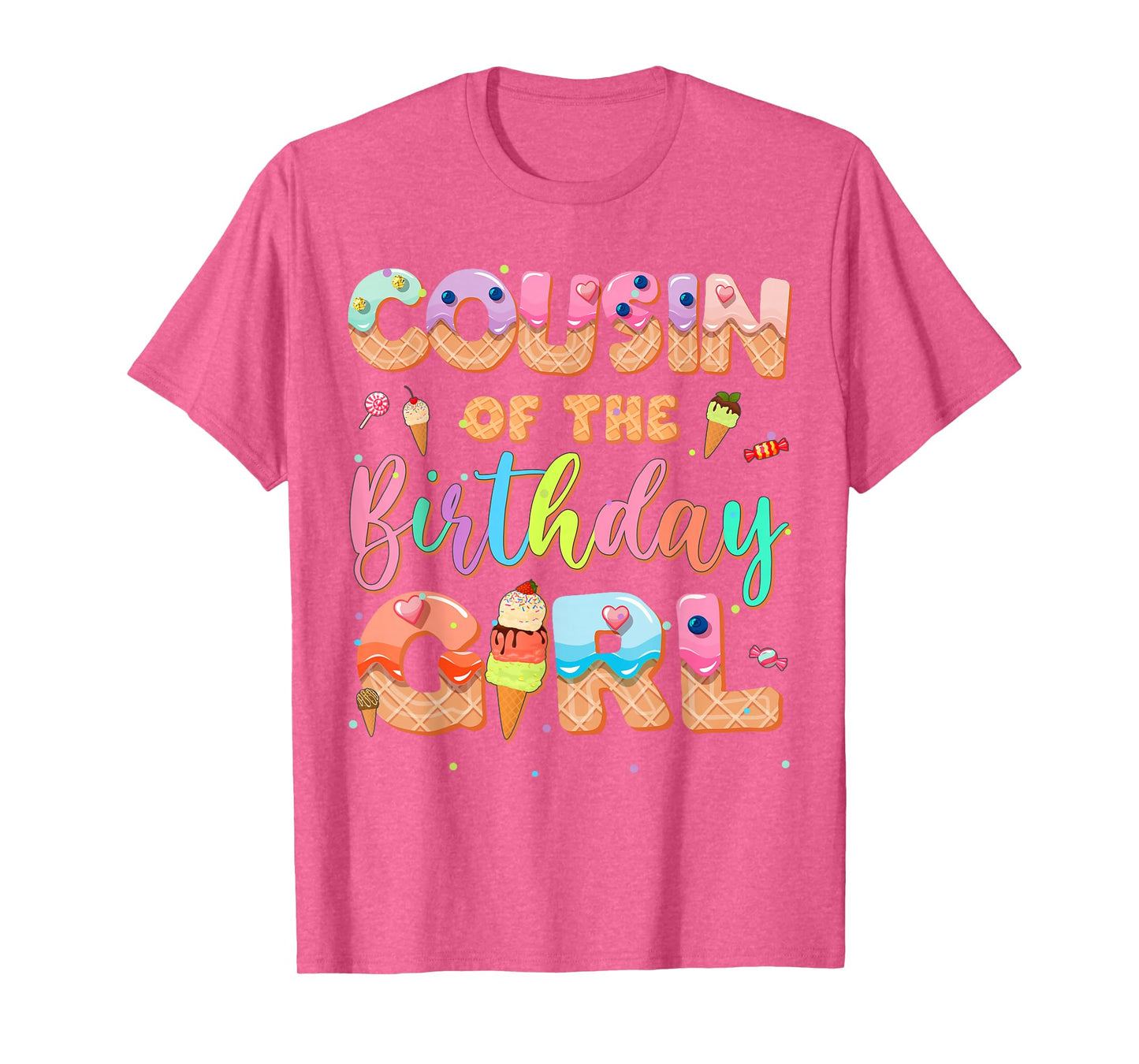 Cousin Of The Birthday Ice Cream Family Matching Party T-Shirt
