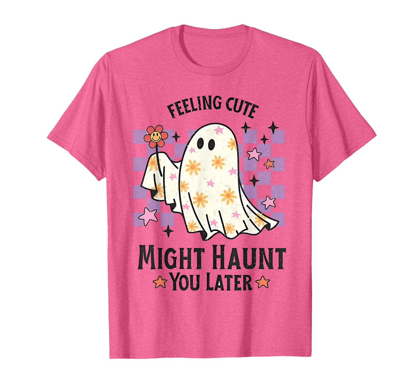 Feeling Cute Might Haunt You Later Halloween Pumpkin T-Shirt