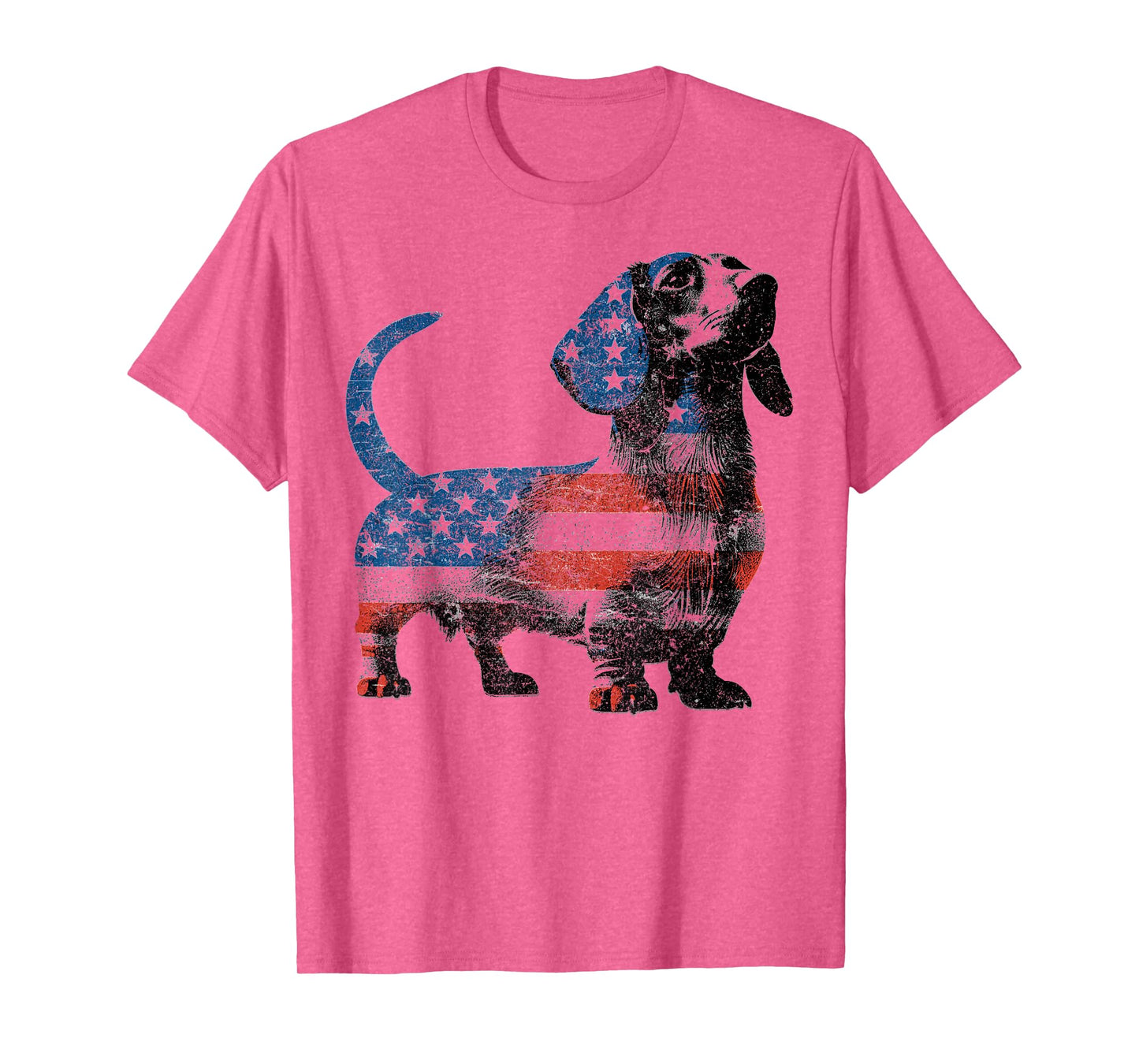 Patriotic Dachshund Dog Lovers American Flag 4th of July Women Men T-Shirt