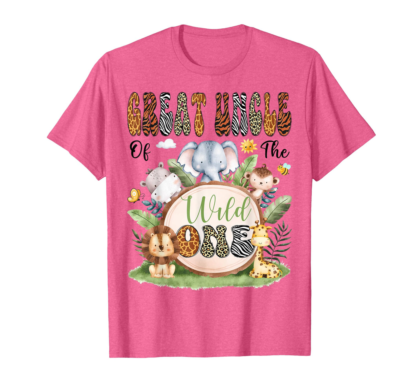 Great Uncle Of The Wild One Safari Jungle 1St Birthday T-Shirt