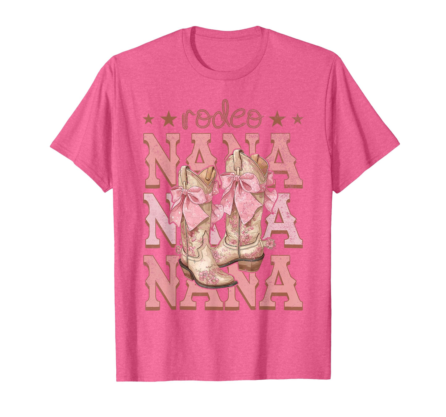 Rodeo Nana Pink Boots Coquette Cow-Girl Birthday Party T-Shirt