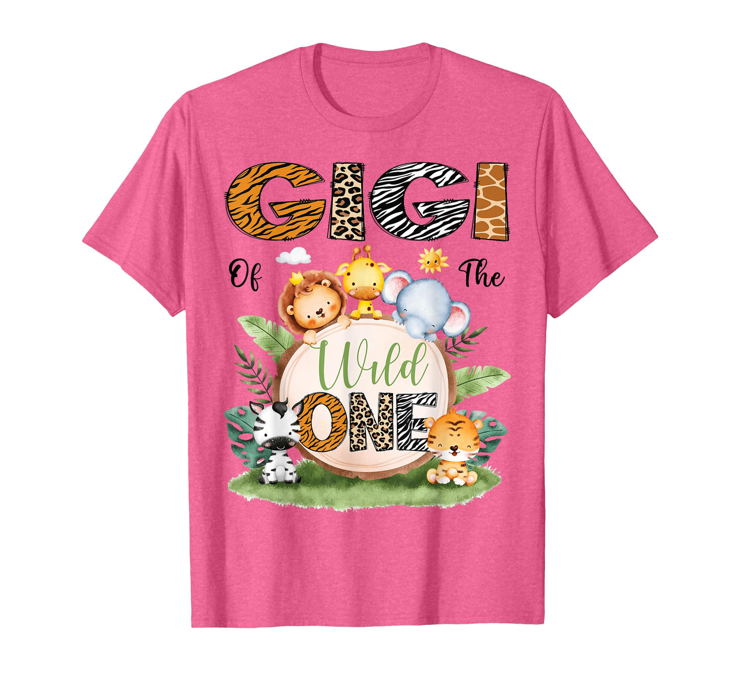 Gigi Of The Wild One Safari Jungle 1St Birthday Matching T-Shirt