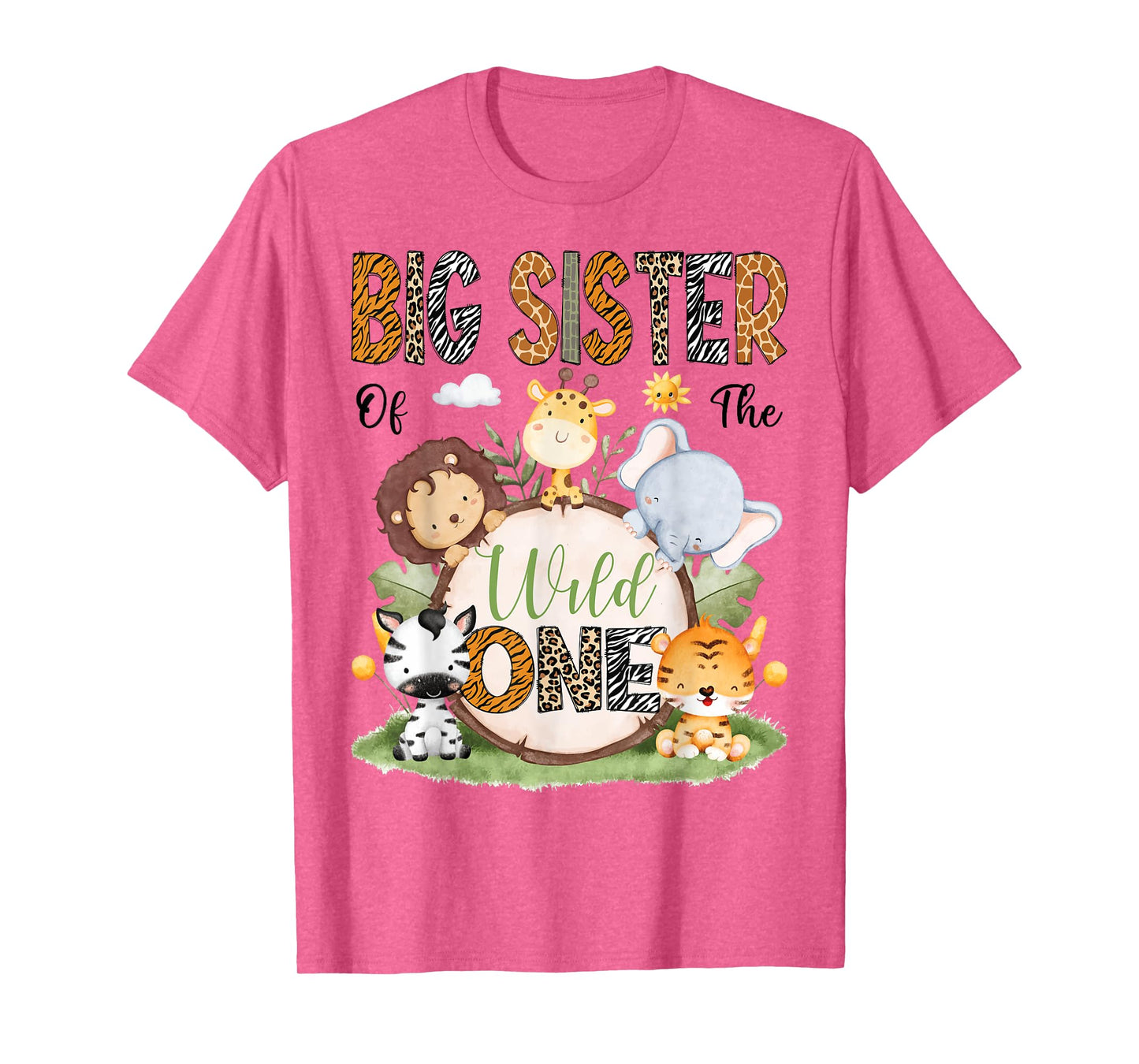 Big Sister Of The Wild One 1St Birthday Boy Safari Lover T-Shirt