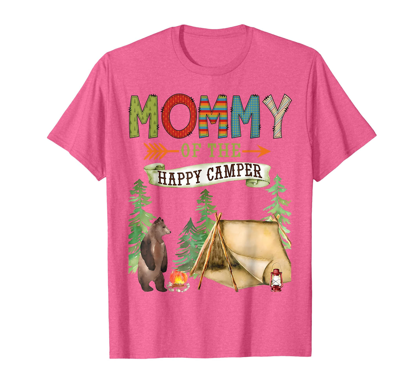 Mommy of The Happy Camper First Birthday Camping T-Shirt