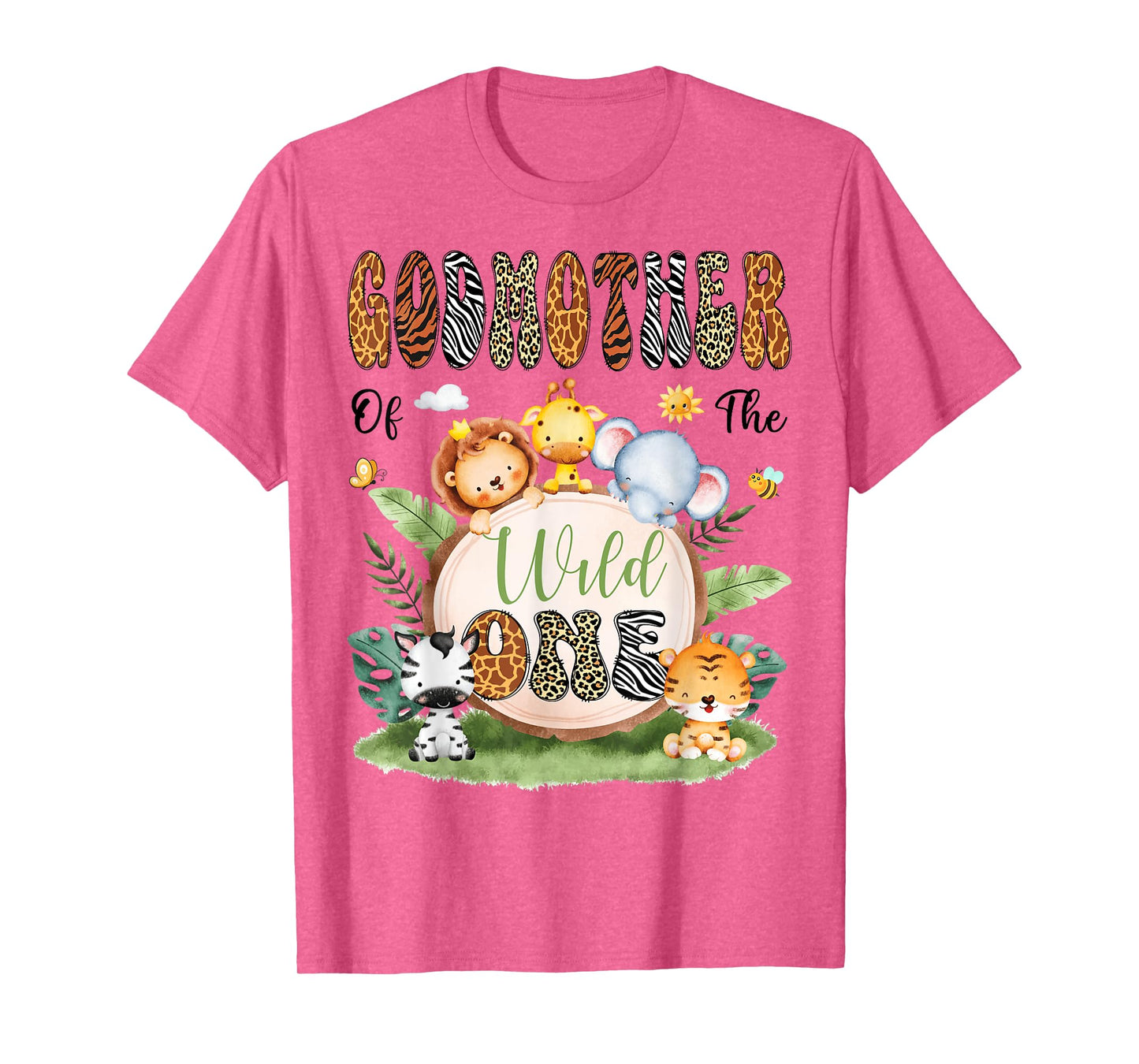 GodMother Of The Wild One Safari Jungle 1St Birthday Boy T-Shirt