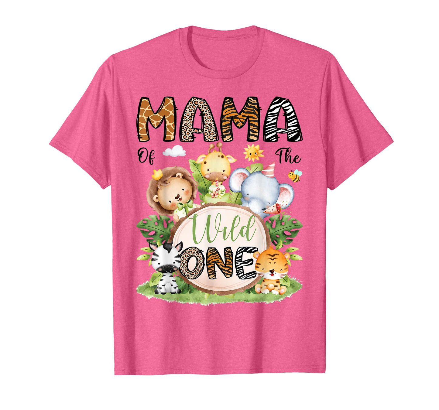 Mama Of The Wild One Safari Jungle 1St Birthday Boy T-Shirt