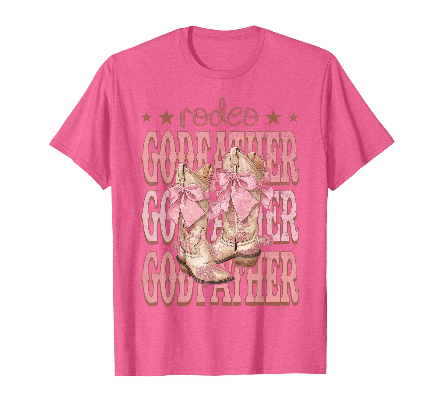 Rodeo GodFather Pink Boots Coquette Cow-Girl Birthday Party T-Shirt