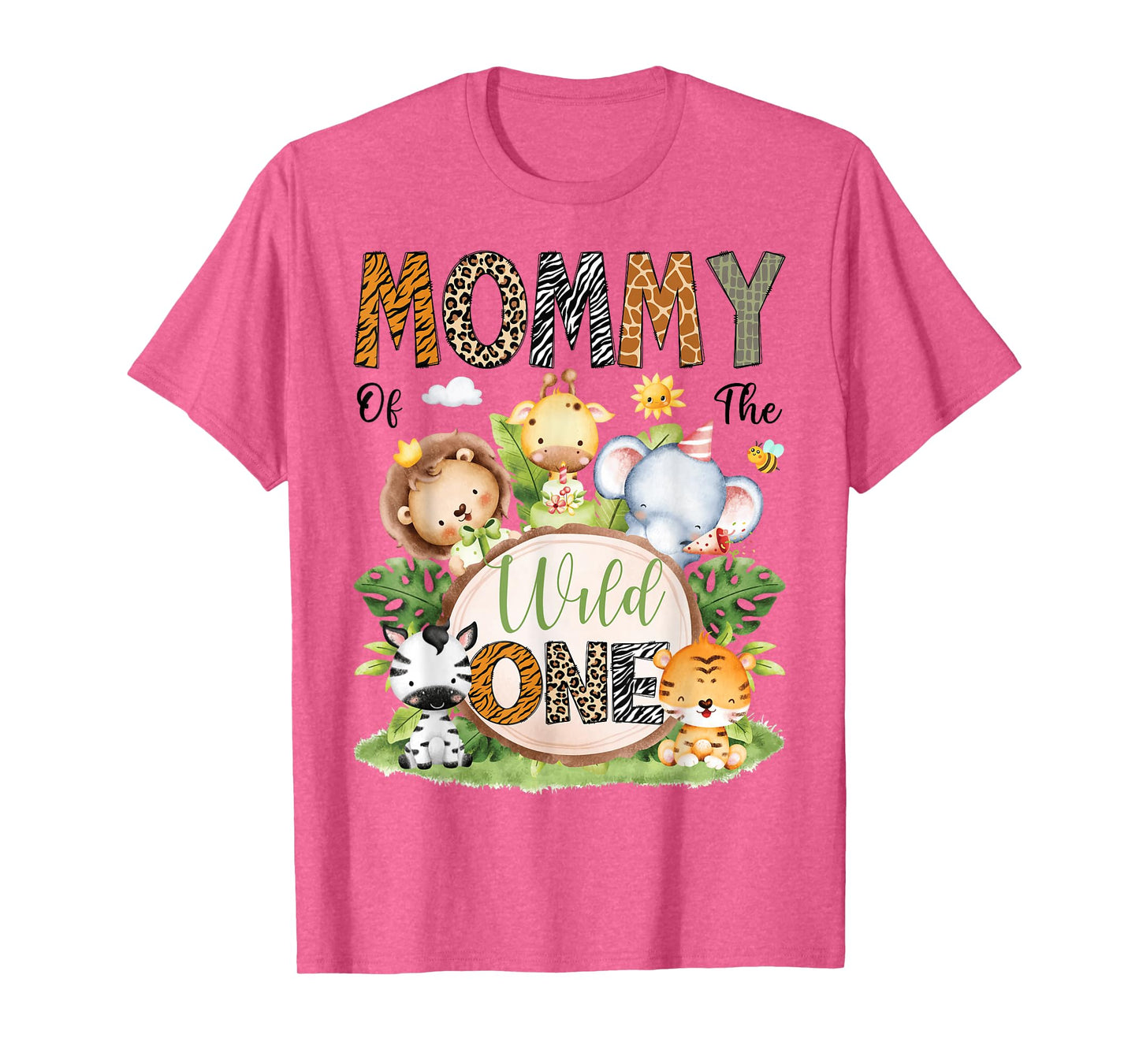Mommy Of The Wild One Safari Jungle 1St Birthday Kids T-Shirt