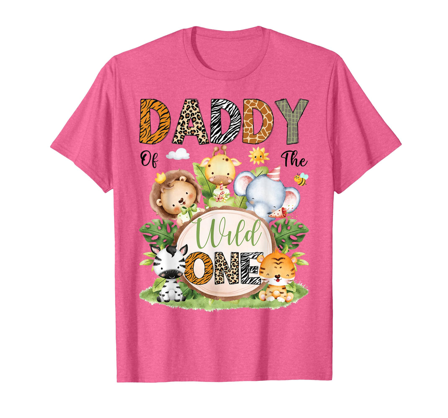 Daddy Of The Wild One Safari Jungle 1St Birthday Kids T-Shirt