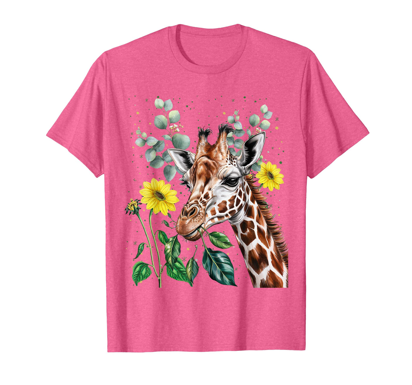 Giraffe Outfit Idea For Women Novelty Botanical Themed T-Shirt