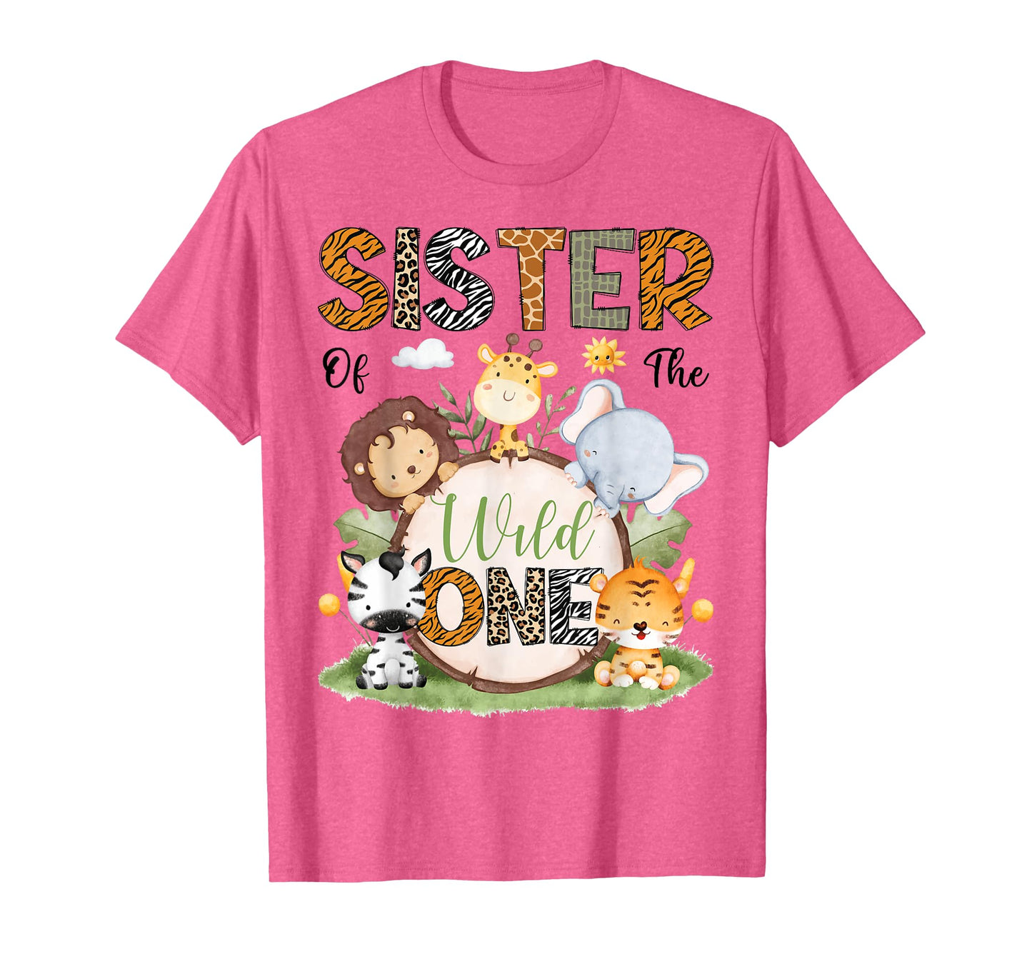 Sister Of The Wild One 1St Birthday Boy Safari Lover T-Shirt