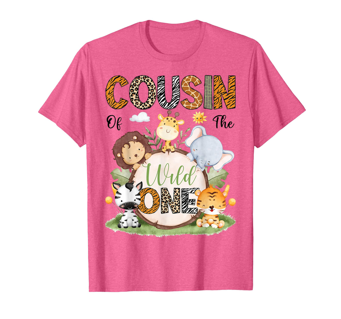 Cousin Of The Wild One 1St Birthday Boy Safari Lover T-Shirt
