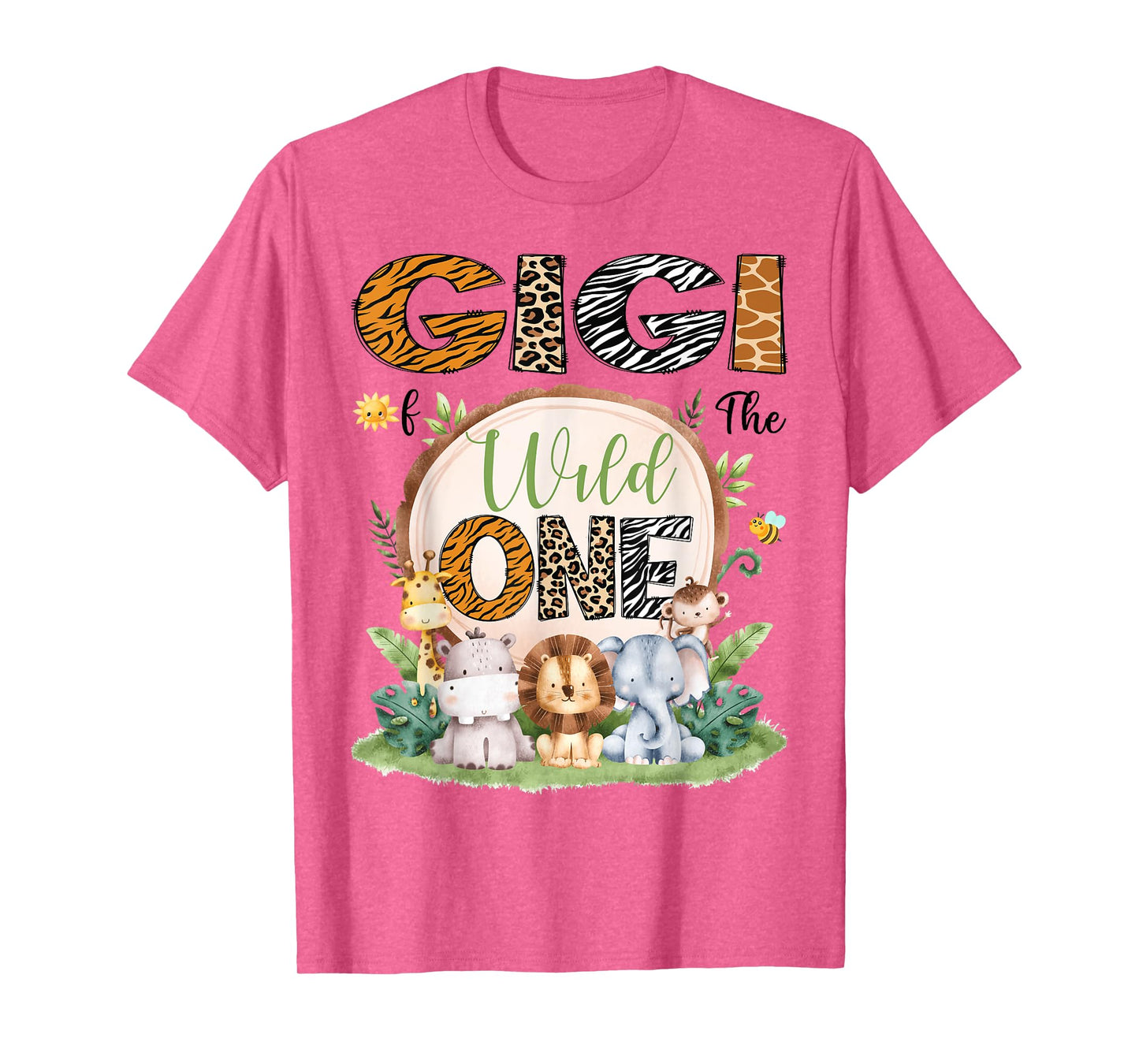 Gigi Of The Wild One 1St Birthday Boy Safari Jungle T-Shirt