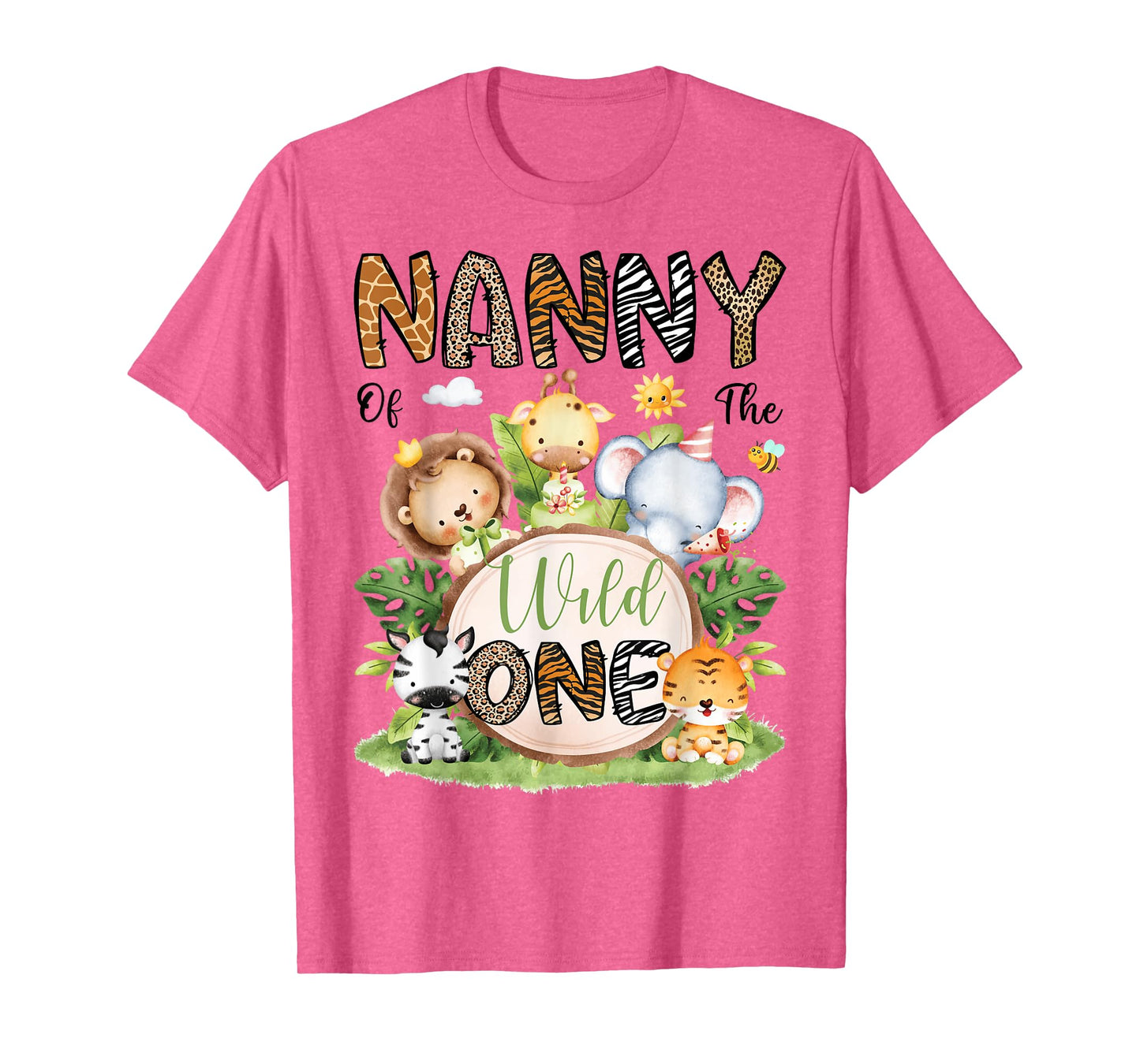 Nanny Of The Wild One Safari Jungle 1St Birthday Boy T-Shirt