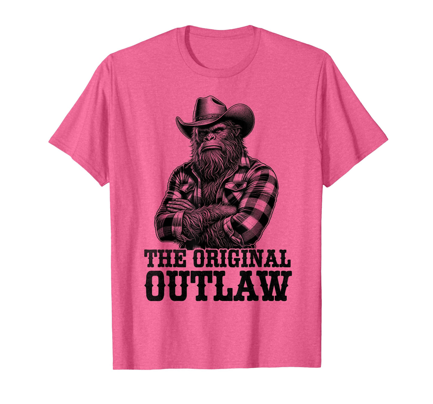 Bigfoot Sasquatch Funny Vintage Cowboy Cryptid Graphic Myth T-Shirt