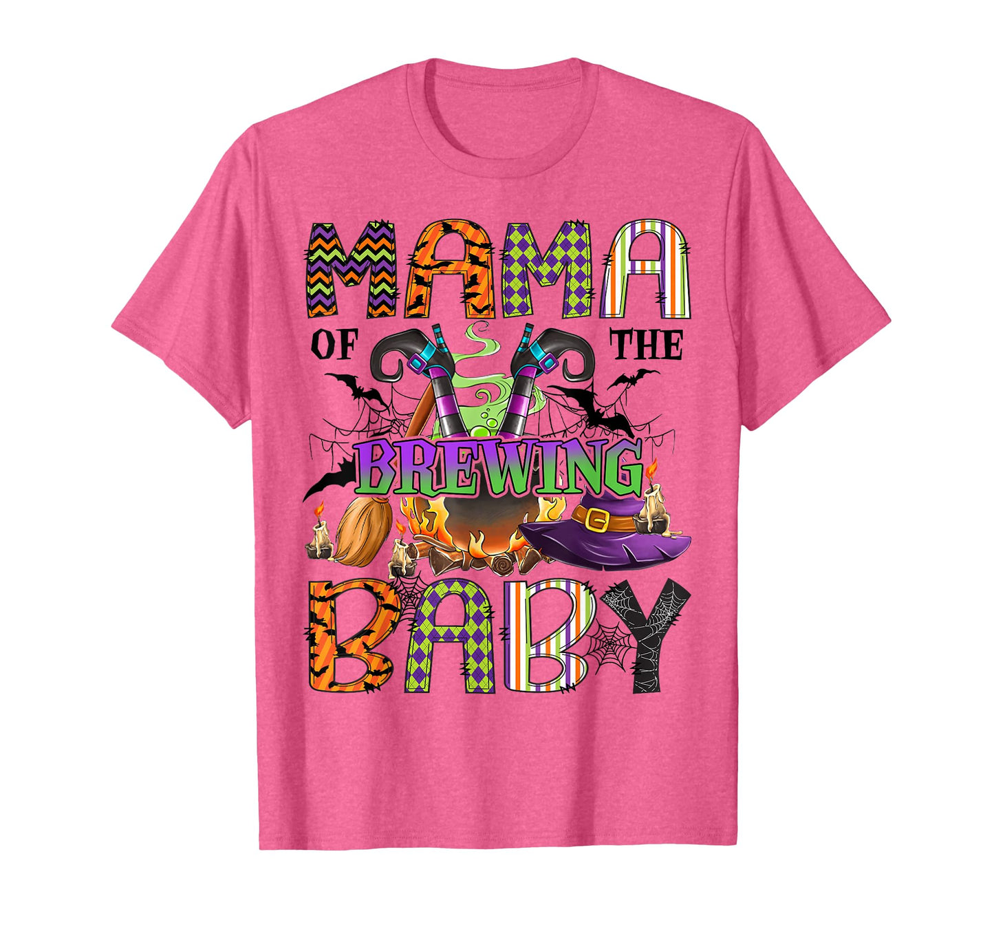 Mama of Brewing Baby Halloween One Spooky Mama T-Shirt