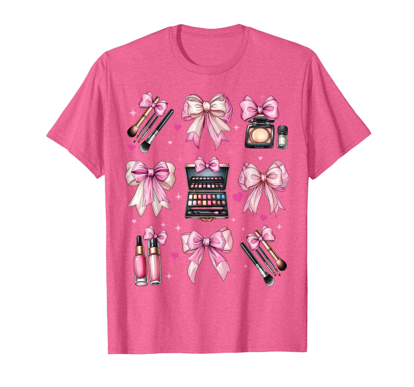 Coquette Bow Makeup Artist MUA Girl Mom Mama Mother's Day T-Shirt
