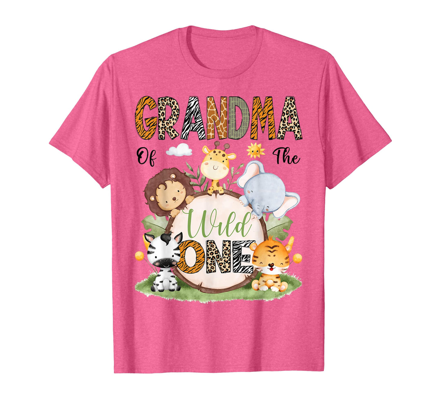 Grandma Of The Wild One 1St Birthday Boy Safari Lover T-Shirt