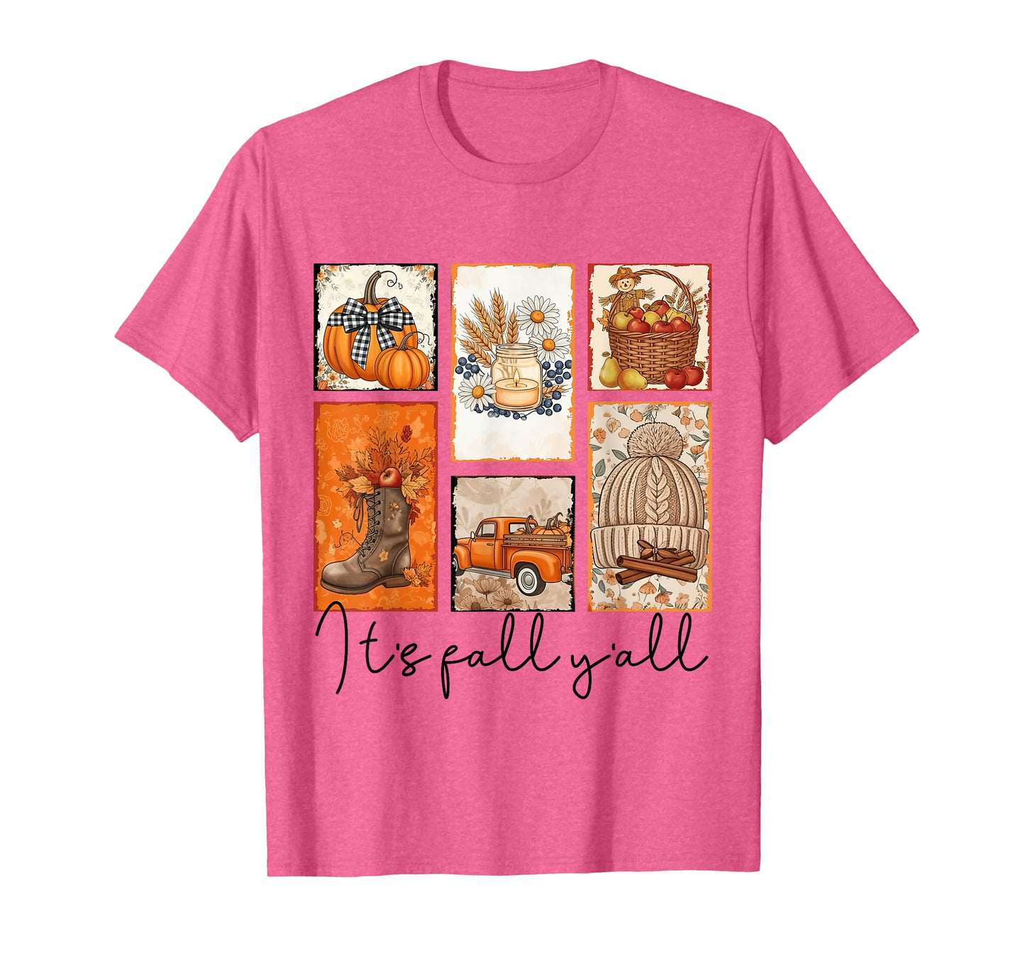 It's Fall Y'all Autumn Pumpkin Season Halloween Thanksgiving T-Shirt