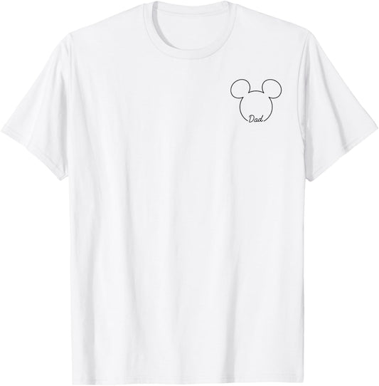 Disney Mickey And Friends Dad Mickey Art Line Pocket Logo T-Shirt