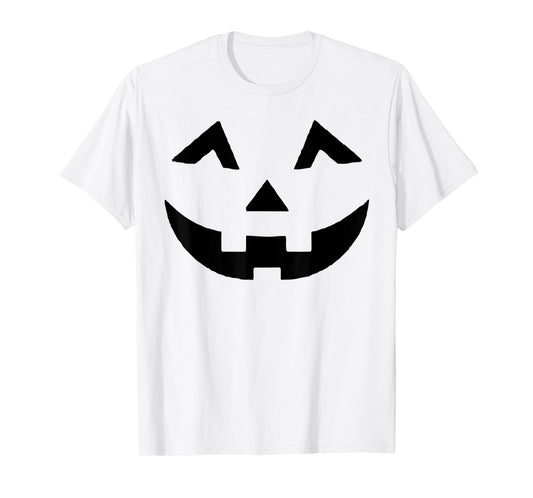 Jack O Lantern Face Pumpkin Eyelashes Hallowen Costume Funny T-Shirt