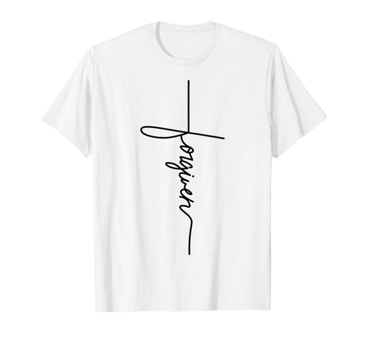 Forgiven Jesus christian Inspirational Men Womens Youth T-Shirt