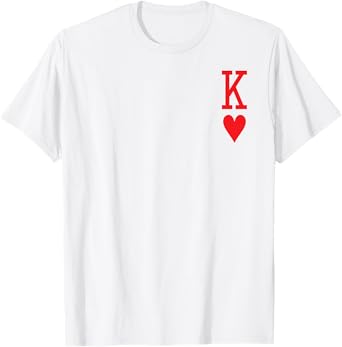 King of Hearts and Queen of Hearts Couples Matching Pajama T-Shirt