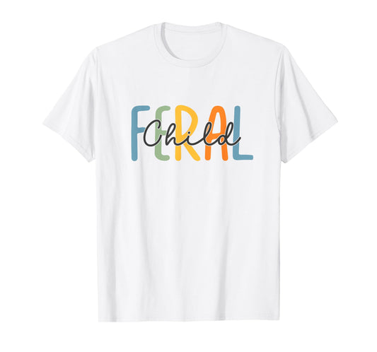 Vintage Feral Child Toddler Feral Girl Or Boy Flower Girl T-Shirt