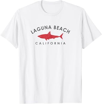 Laguna Beach California Shark Souvenir Vintage Mens Womens T-Shirt