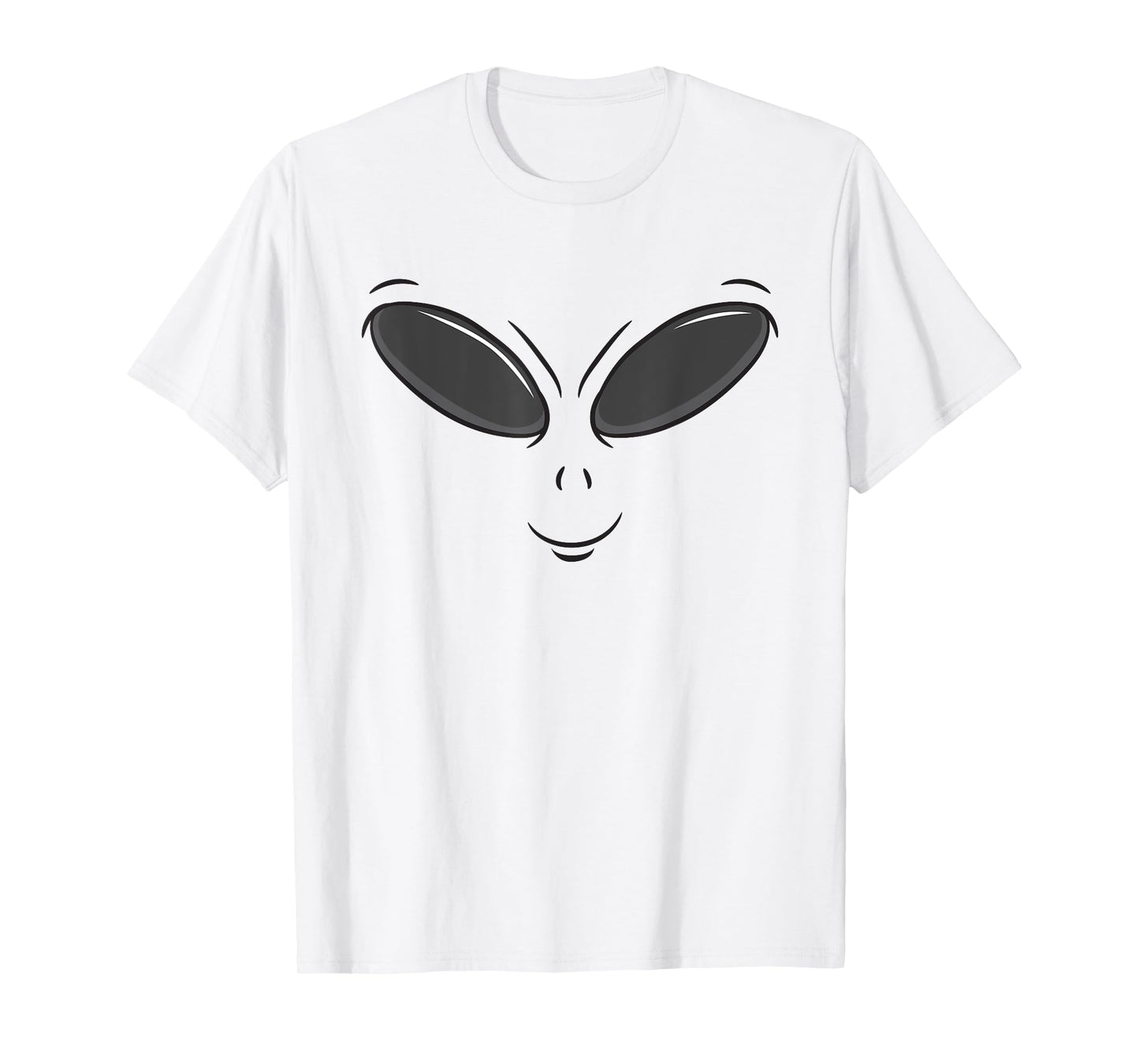 Green Alien Face Halloween Cosmic Galaxy Lazy DIY Costume T-Shirt