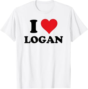 I Heart Logan First Name I Love Personalized Stuff T-Shirt