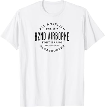 82nd Airborne Paratrooper Fort Bragg All American Veteran T-Shirt