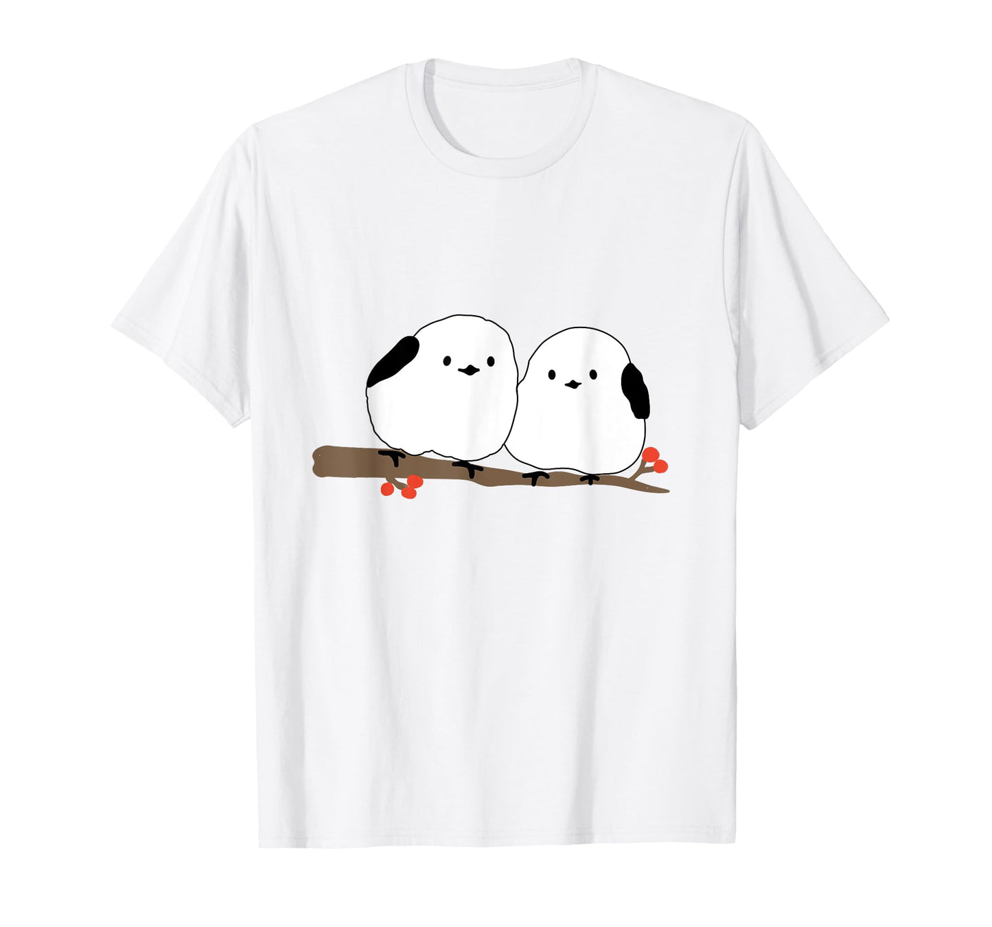 Shima Enaga Japanese Hokkaido Lovebird Cute Design Birds T-Shirt