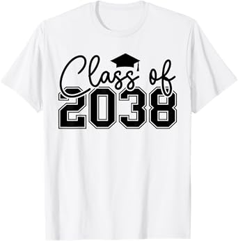 Class of 2038 Grow With Me Funny Kindergarten Back To School T-Shirt