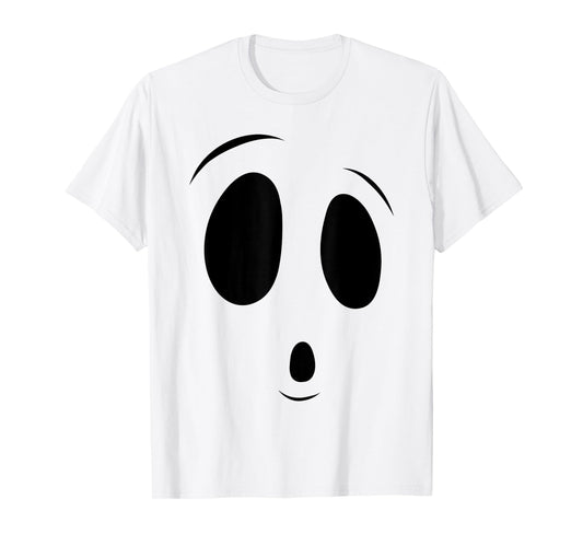 Funny Surprised Face Ghost Halloween Costume for Boys Girls T-Shirt