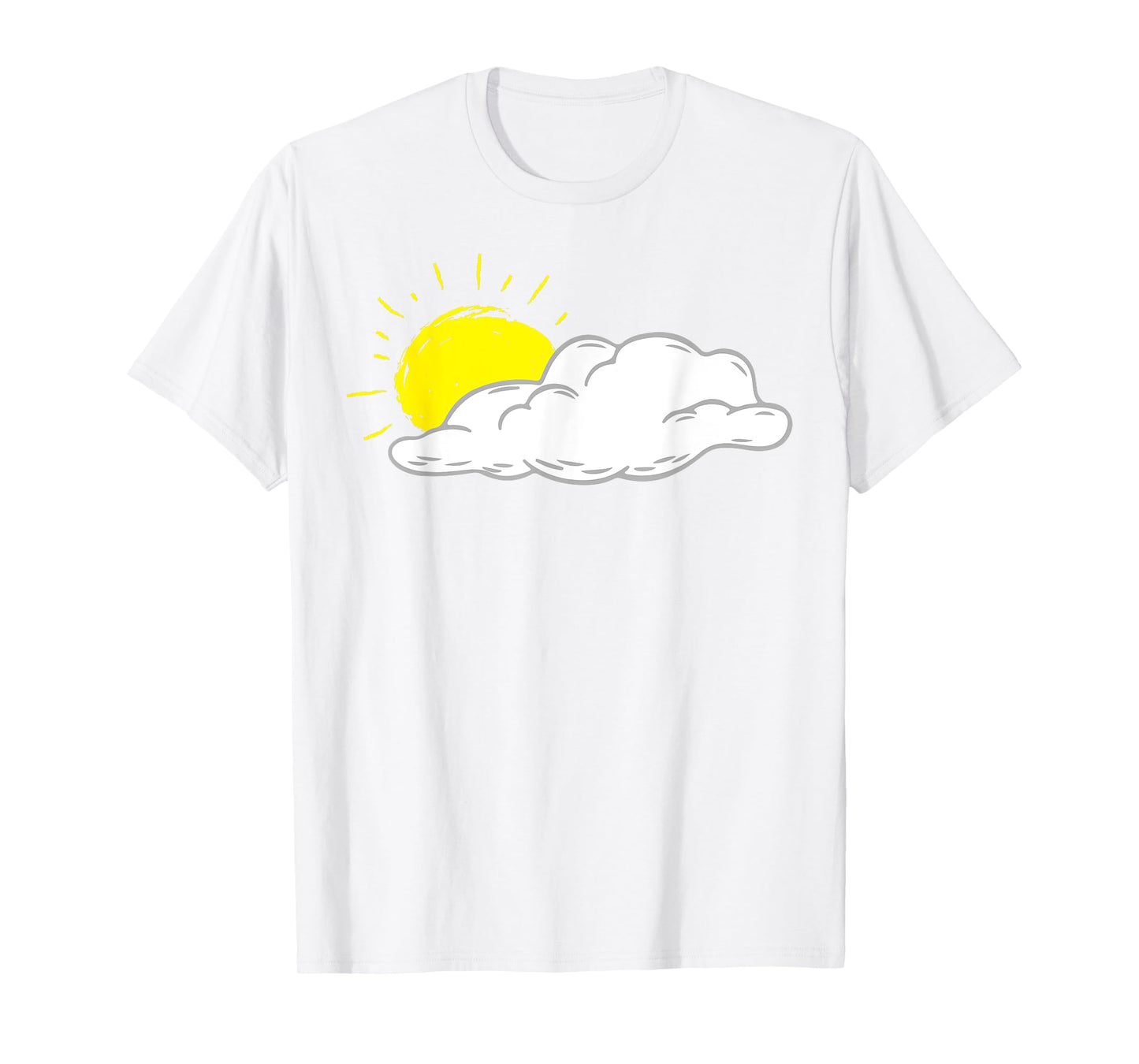 White Cloud With Sun Shining Men Women Kids T-Shirt