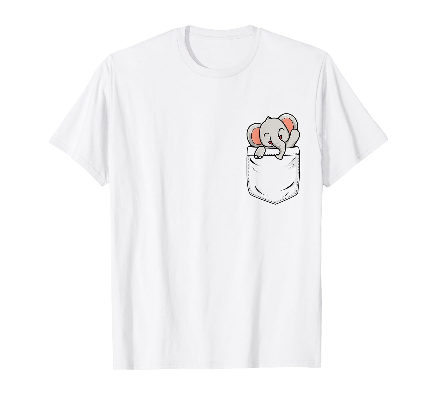 Elephant Lovers Cute Funny Elephant In Pocket T-Shirt