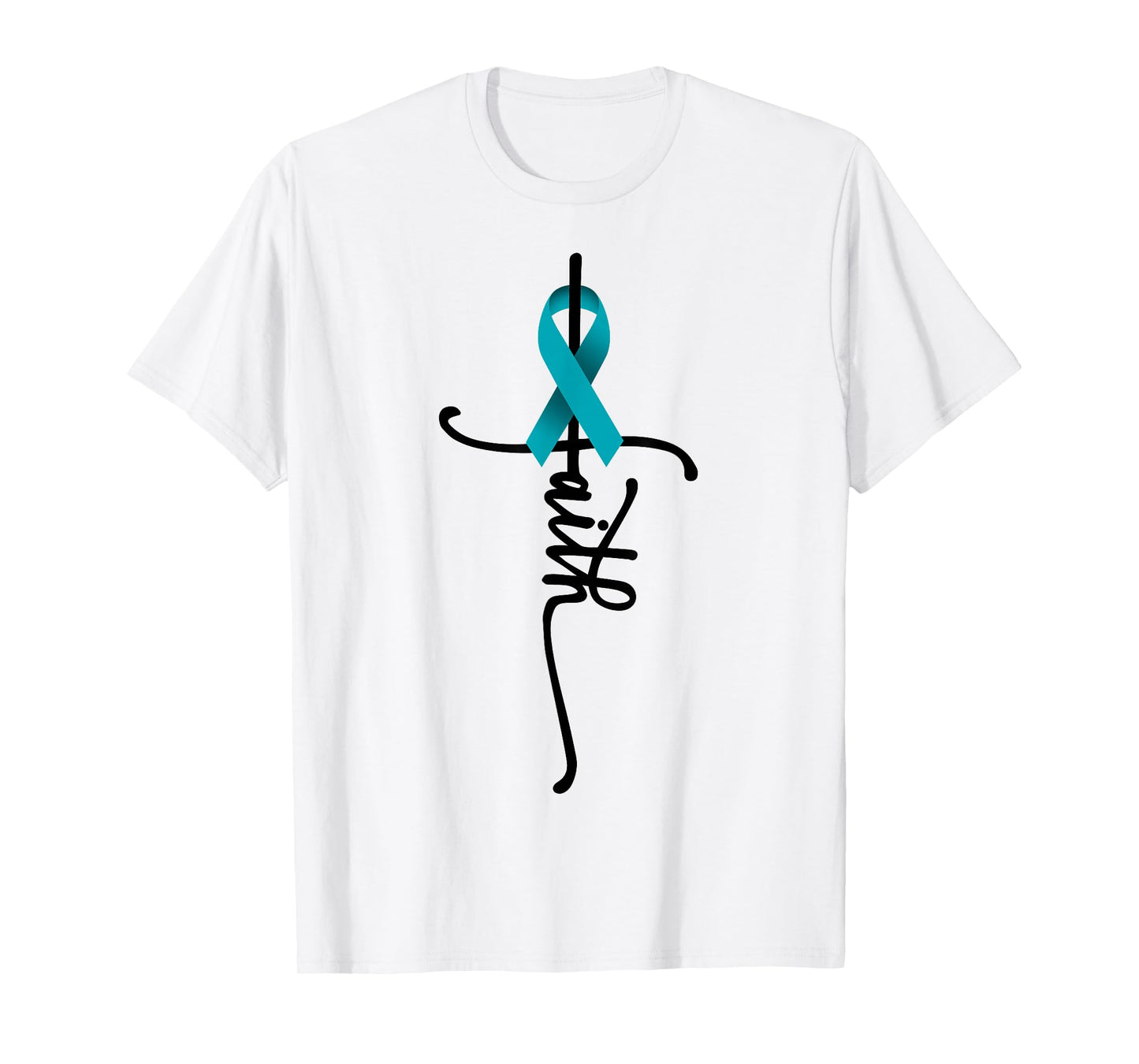 Ovarian Cancer Faith Ovarian Cancer Awareness Support T-Shirt