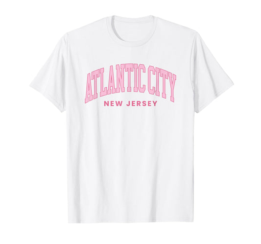 Atlantic City New Jersey Retro Preppy Throwback Womens Girls T-Shirt